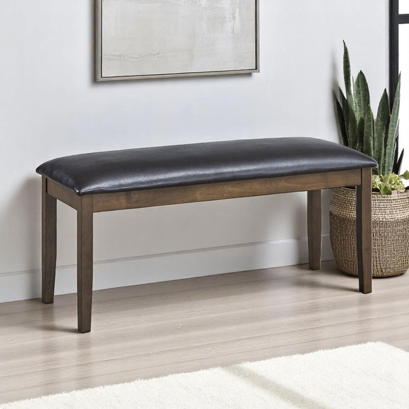 Damica - Bench - Brown / Walnut - R&R Furniture Gallery (Fountain Valley, CA)