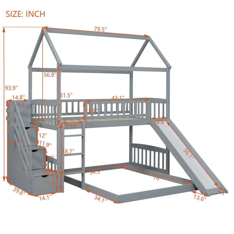 House Bunk Bed With Slide - R&R Furniture Gallery (Fountain Valley, CA)