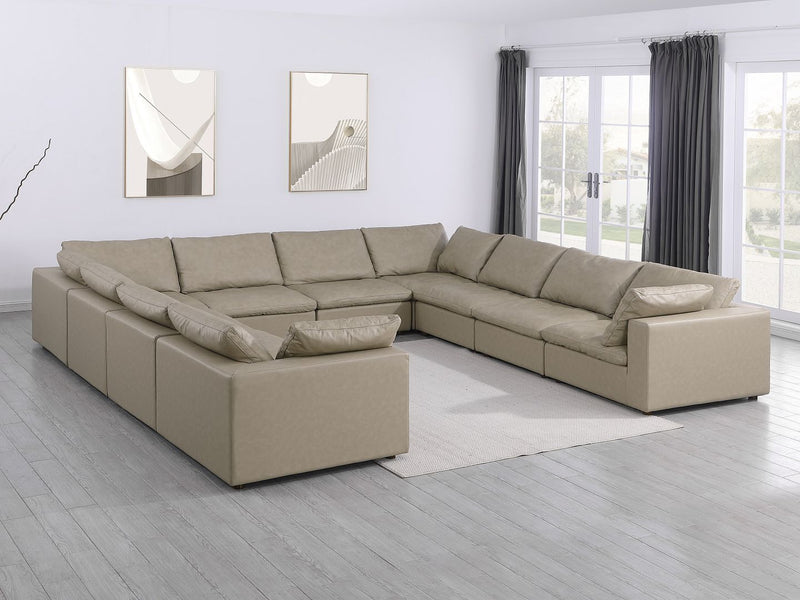 1100 - 10-Piece U-Shaped Sectional In Top-Grain Italian Leather - R&R Furniture Gallery (Fountain Valley, CA)