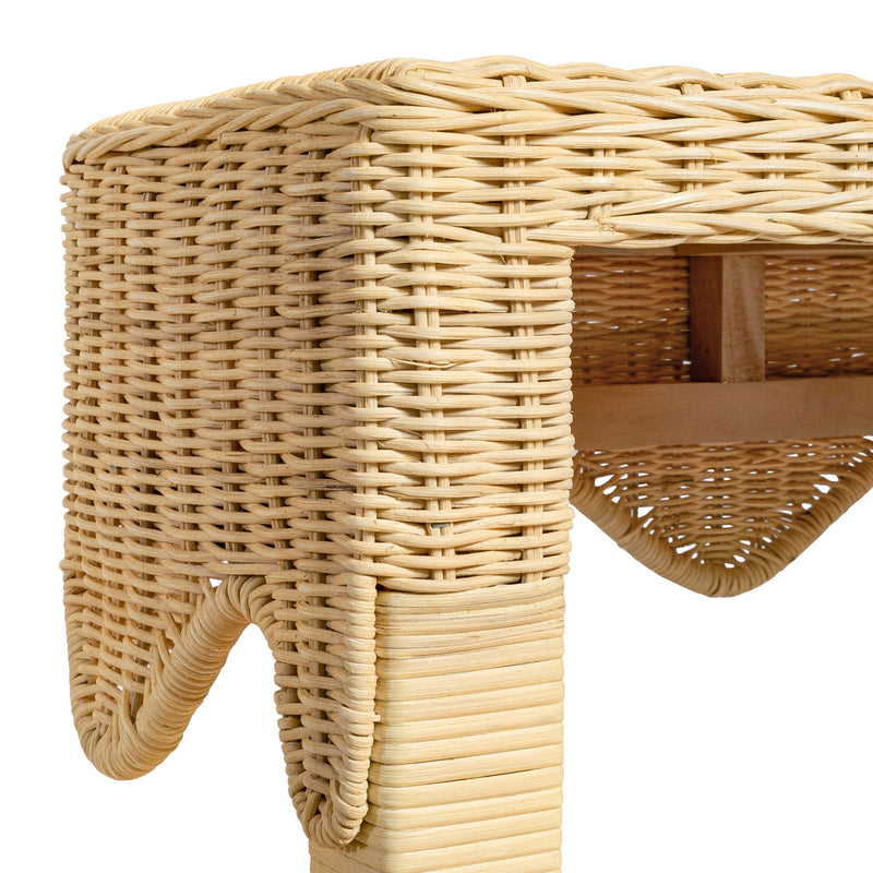 Sally - Rattan Console Table - Natural - R&R Furniture Gallery (Fountain Valley, CA)