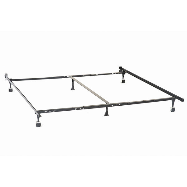 Deverton - Queen / Eastern King / California King Bed Frame With Center Support And Adjustable Design - Black