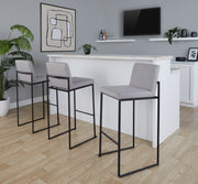 Lumi Source Fuji contemporary high back barstool with elegant design, featuring a sleek seat and sturdy metal legs.
