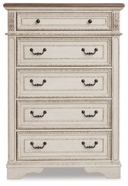 Realyn - Five Drawer Chest - White / Brown / Beige - R&R Furniture Gallery (Fountain Valley, CA)