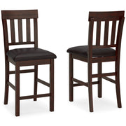 Haddigan - Upholstered Barstool (Set of 2) - Dark Brown - R&R Furniture Gallery (Fountain Valley, CA)