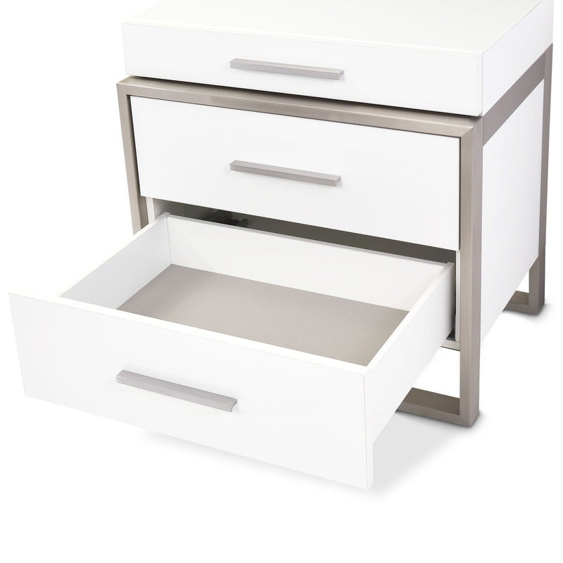 Marquee - Nightstand - Cloud White - R&R Furniture Gallery (Fountain Valley, CA)