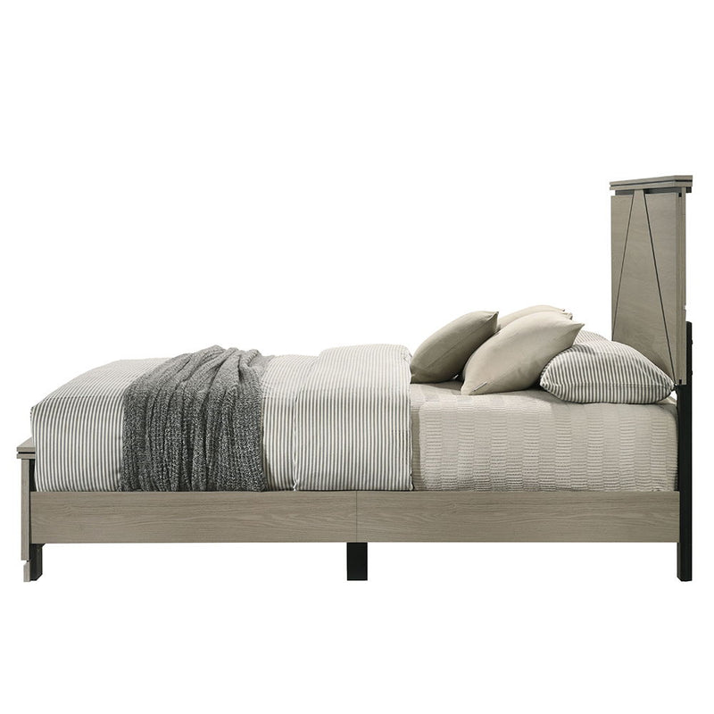 Joanna - Queen Bed With LED - Weathered Gray - R&R Furniture Gallery (Fountain Valley, CA)