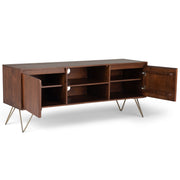 Hunter - TV Media Stand - Umber Brown Stain - R&R Furniture Gallery (Fountain Valley, CA)