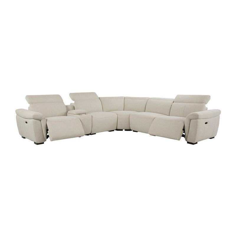 Dayana - Power Motion Sectional Sofa - Beige Boucle - R&R Furniture Gallery (Fountain Valley, CA)