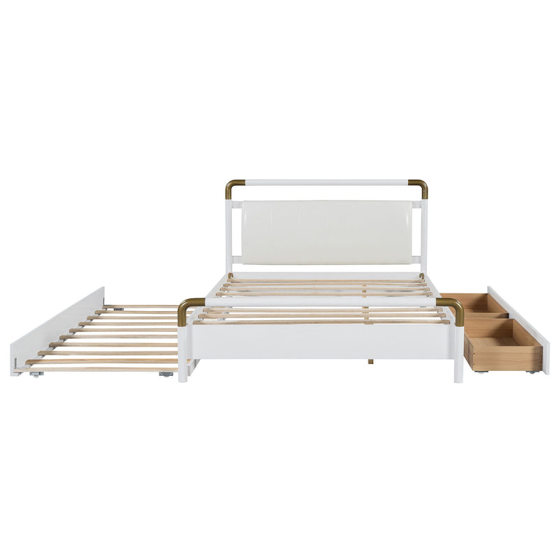 Storage Platform Bed, With 2 Big Drawers, Trundle - R&R Furniture Gallery (Fountain Valley, CA)