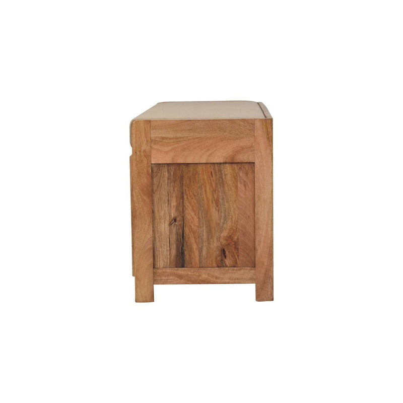 Shutter Shoe Bench, 3 Drawer - Oak - R&R Furniture Gallery (Fountain Valley, CA)