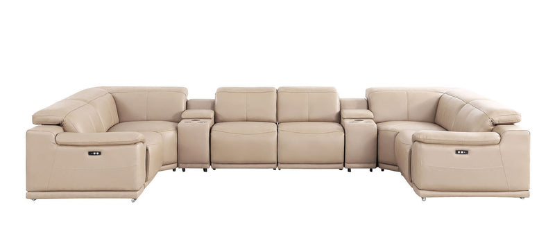 2679 - 8-Piece U-Shaped Power Reclining Sectional In Genuine Leather (4 Recliner)