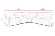 Modesto - Modular Power Reclining Sectional With Power Adjustable Headrests - R&R Furniture Gallery (Fountain Valley, CA)