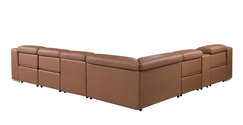 1116 - 7-Piece L-Shaped Sectional Sofa In With 4 Power Recliners & Power Headrests