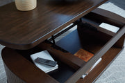 Korestone - Lift Top Cocktail Table - Dark Brown - R&R Furniture Gallery (Fountain Valley, CA)