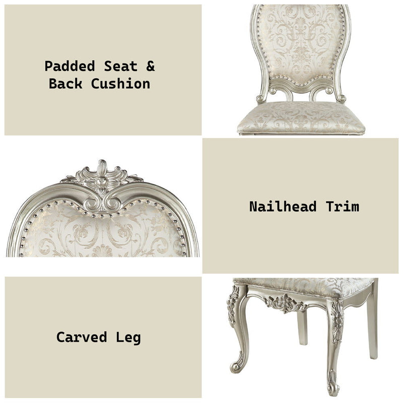 Bently - Side Chair (Set of 2) - Fabric & Champagne - R&R Furniture Gallery (Fountain Valley, CA)