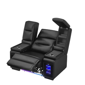 Sinai - Power Recliner With Dual Adjustment - Black