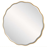 Uttermost Aneta round wall mirror with a sleek frame, perfect for modern home decor.