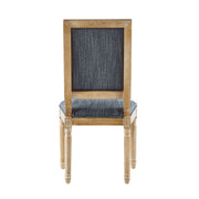 French Country Style Dining Chair With Upholstered Seating And Fluted Legs - R&R Furniture Gallery (Fountain Valley, CA)