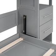 Murphy Wall Bed With LED Lights, Shelves And Drawers - R&R Furniture Gallery (Fountain Valley, CA)