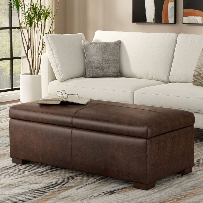 Gabbie - Coffee Table Upholstered Storage Ottoman - R&R Furniture Gallery (Fountain Valley, CA)