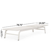 Noble House Finn outdoor chaise lounge with plush cushion and sleek modern design for relaxing in outdoor spaces.