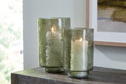 Clarkton - Candle Holder Set (Set of 2) - Green - R&R Furniture Gallery (Fountain Valley, CA)