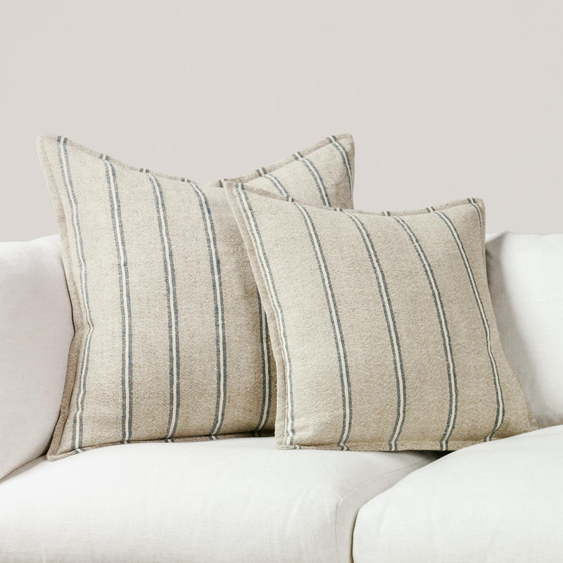 Delgada - 26" x 26" Pillow - Natural / Blue