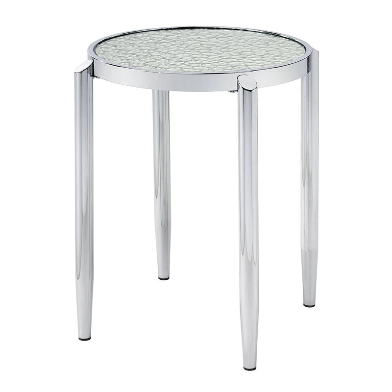 Abbe - End Table - Glass & Chrome - R&R Furniture Gallery (Fountain Valley, CA)