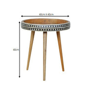 Small Patterned Nordic Style End Table - R&R Furniture Gallery (Fountain Valley, CA)