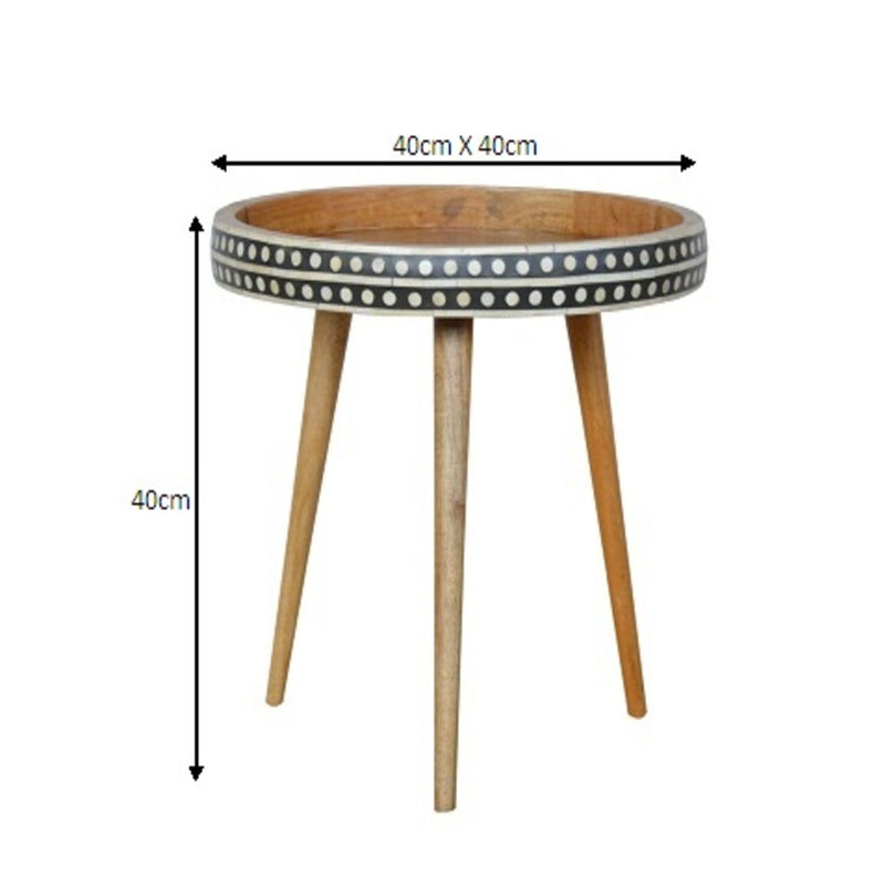 Small Patterned Nordic Style End Table - R&R Furniture Gallery (Fountain Valley, CA)