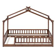 Bed House Bed Frame With Fence - R&R Furniture Gallery (Fountain Valley, CA)