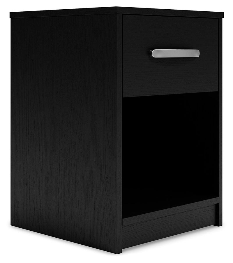 Finch - One Drawer Night Stand - Black - R&R Furniture Gallery (Fountain Valley, CA)