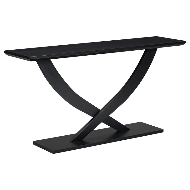 Console Table With Cross Leg Base And Reinforced Support Plate - R&R Furniture Gallery (Fountain Valley, CA)