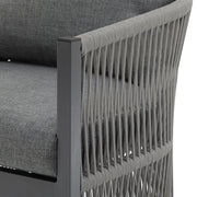 Modern Curved Aluminum Lounge Chair With Stylish Rope Weave Design And Cushioned Comfort For Outdoor - R&R Furniture Gallery (Fountain Valley, CA)