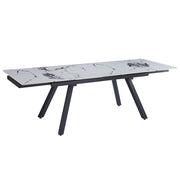 Damita - Ceramic Top Dining Table - White & Black - R&R Furniture Gallery (Fountain Valley, CA)