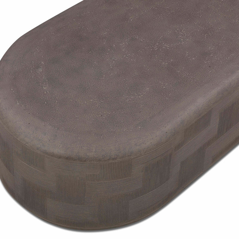 Surraya - Concrete Rounded Coffee Table - R&R Furniture Gallery (Fountain Valley, CA)