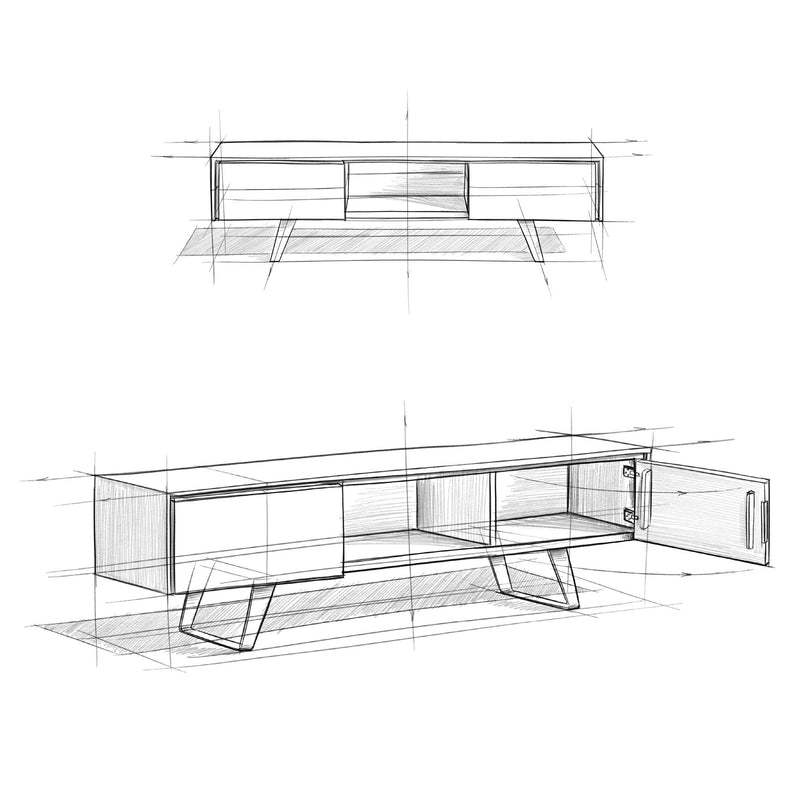 Lowry - Handcrafted TV Media Stand - R&R Furniture Gallery (Fountain Valley, CA)