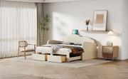 Upholstered Daybed With Cloud-Shaped Backrest, Trundle & 2 Drawers And USB Ports - R&R Furniture Gallery (Fountain Valley, CA)