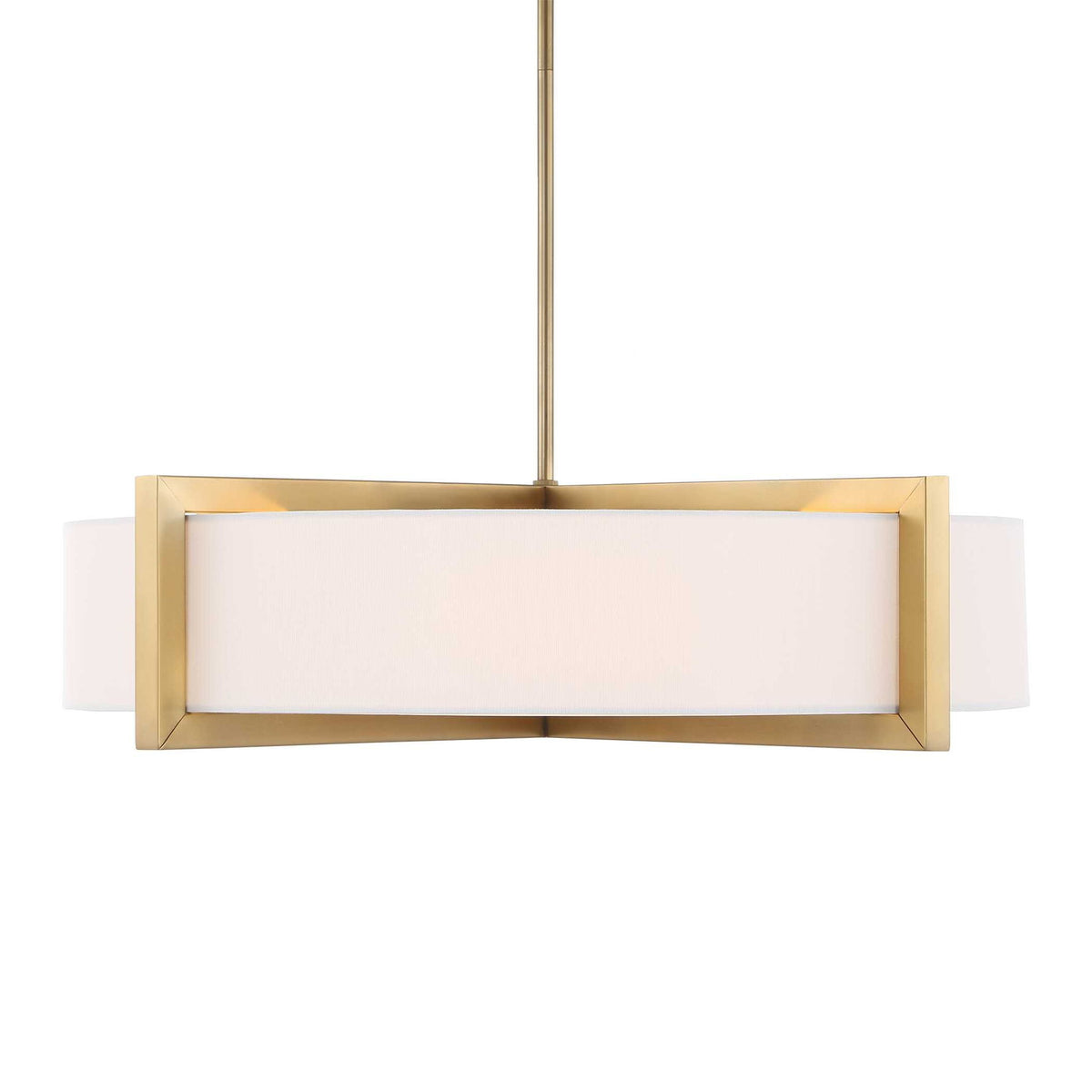 Cresson - 4 Light Drum Pendant - White / Gold