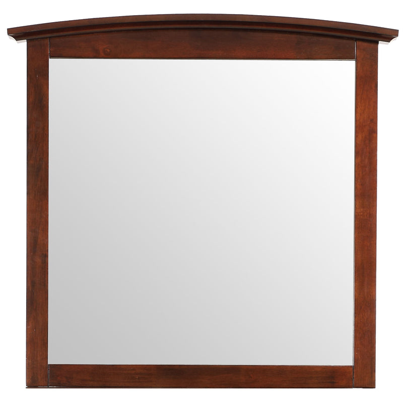 Elegant wall mirror by Glory Furniture, featuring a sleek frame and reflective glass perfect for modern interior decor.