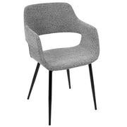 Set of two Lumi Source Margarite contemporary dining chairs in black and gray with sleek modern design.