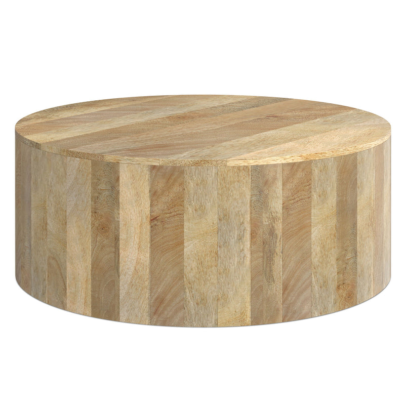 Millbury - Drum Coffee Table - Natural - R&R Furniture Gallery (Fountain Valley, CA)