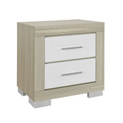 Elsa - 2 Toned Nightstand With Bar Handle And Spacious Drawers - R&R Furniture Gallery (Fountain Valley, CA)