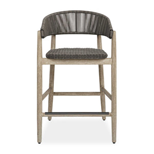 Dermott - Outdoor Counter Stool - Brown / Dark Gray