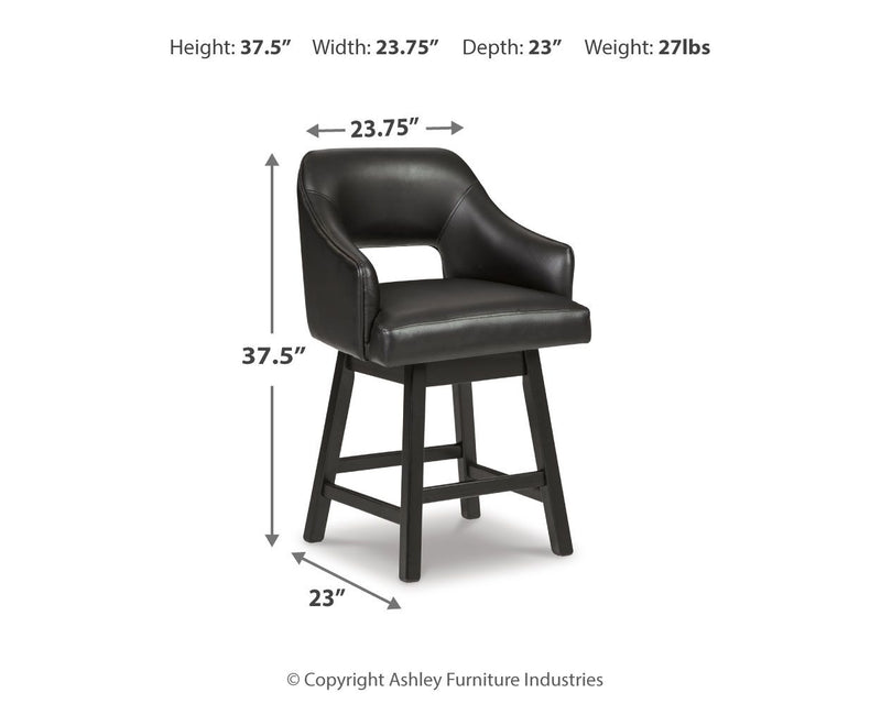Tallenger - Upholstered Swivel Barstool (Set of 2) - R&R Furniture Gallery (Fountain Valley, CA)