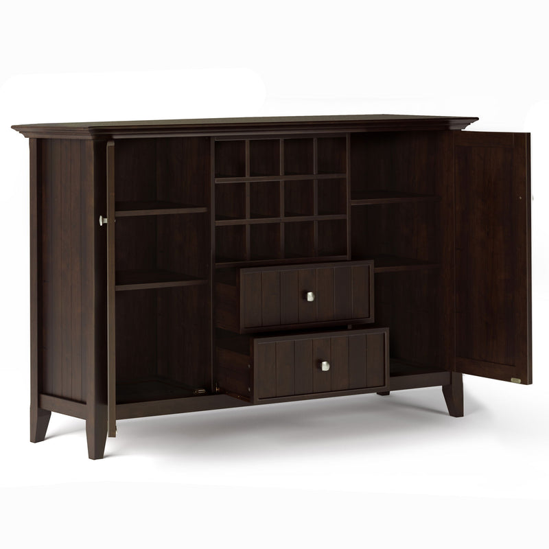 Bedford - Sideboard Buffet And Wine Rack - Dark Chestnut Brown - R&R Furniture Gallery (Fountain Valley, CA)