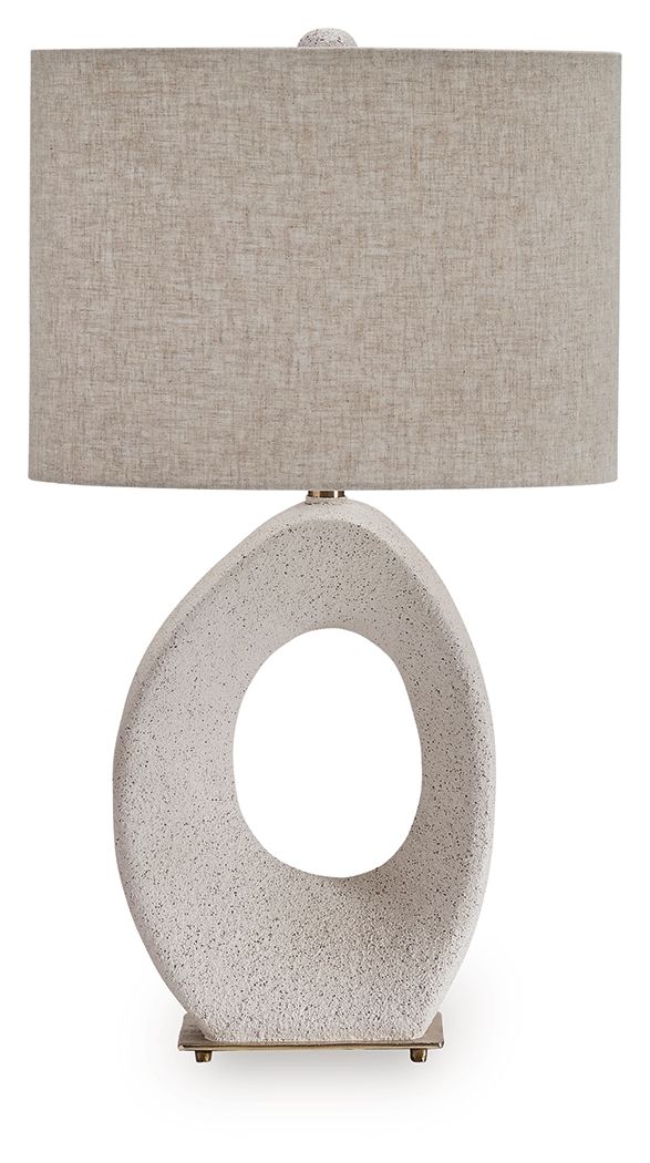 Trentlen - Paper Table Lamp - Cream / Gold Finish - R&R Furniture Gallery (Fountain Valley, CA)