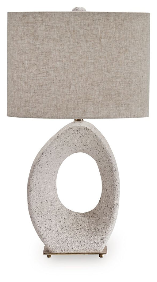 Trentlen - Paper Table Lamp - Cream / Gold Finish - R&R Furniture Gallery (Fountain Valley, CA)