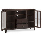 Artisan - Tall TV Media Stand - Dark Chestnut Brown - R&R Furniture Gallery (Fountain Valley, CA)
