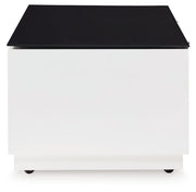 Gardoni - Rectangular Cocktail Table - White / Black - R&R Furniture Gallery (Fountain Valley, CA)